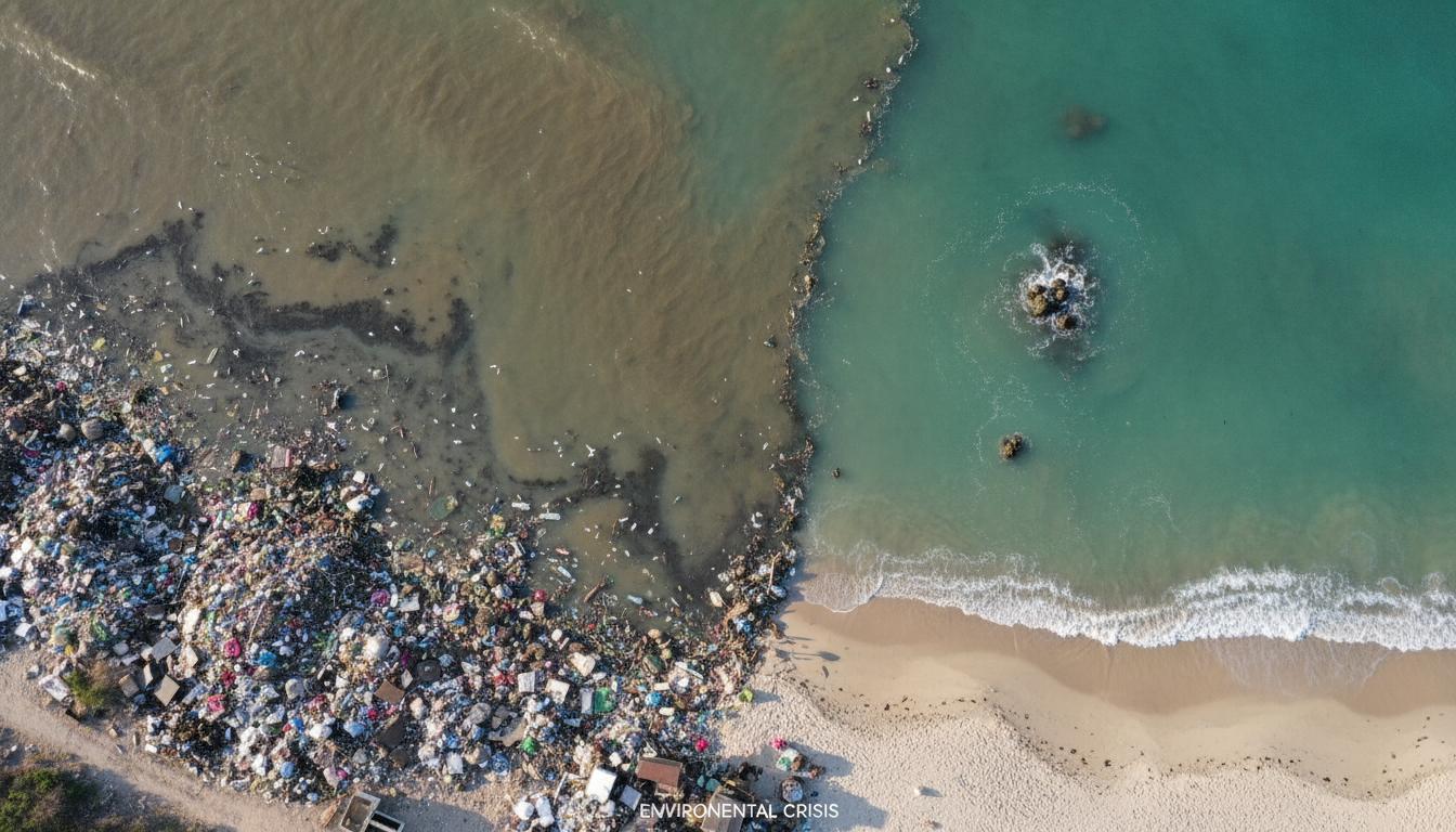 Global plastic waste crisis - environmental impact visualization